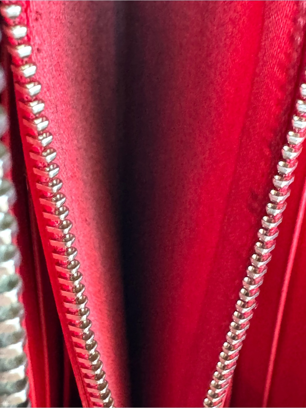 CHRISTIAN LOUBOUTIN Panettone Silver Spiked Zip Taupe Wallet EUC - Picture 8 of 10